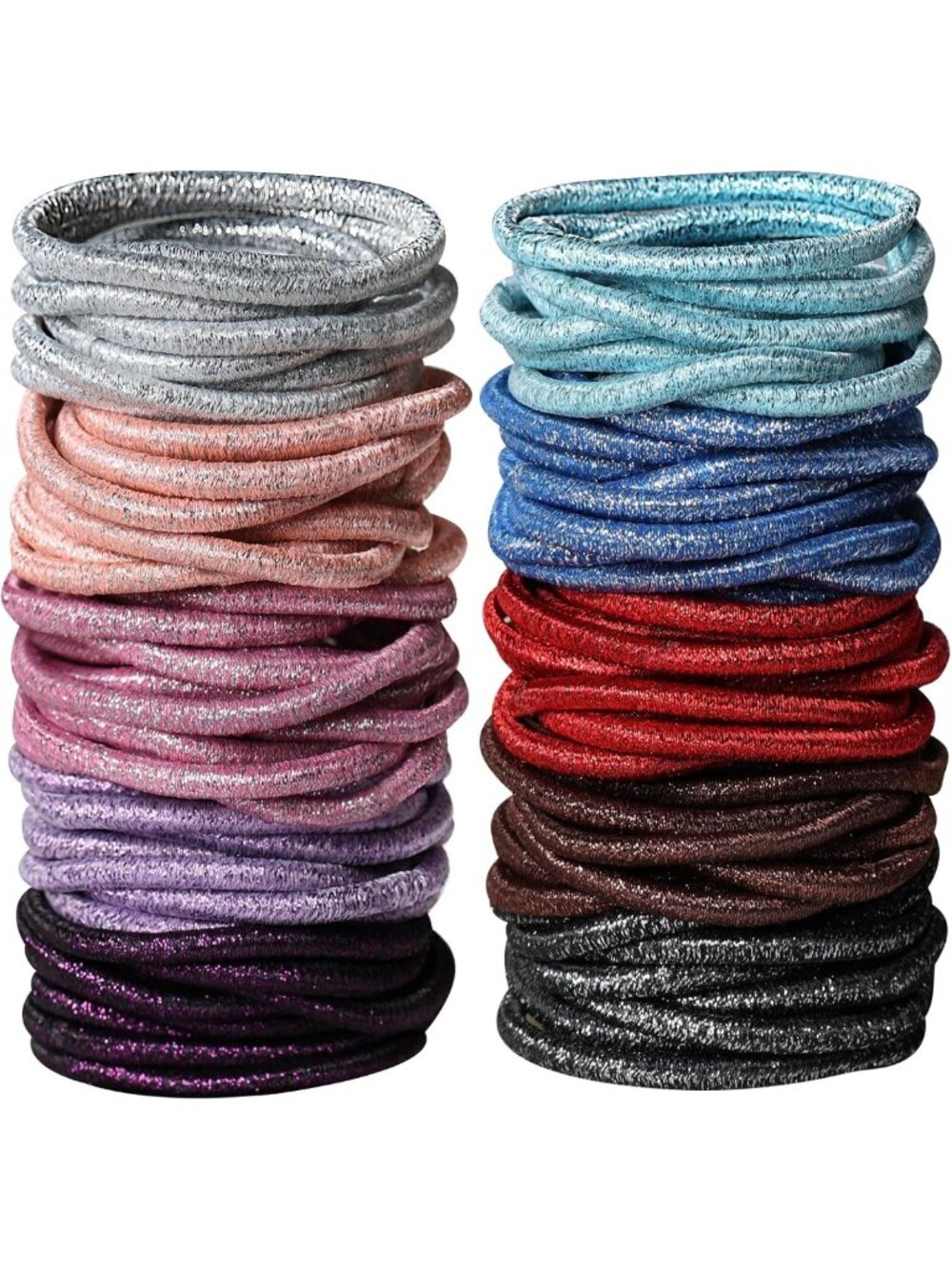 120 Pcs Twinkling Hair Ties for Women & Girls - Perfect for Medium to Thick Hair
